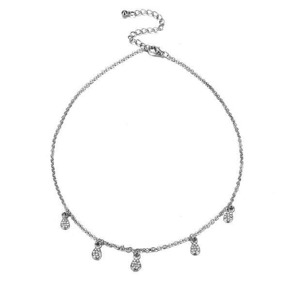 SILVER Jupiter Necklace ✶ Crystal Choker GIFT - Picture 3 of 4